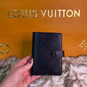 Authentic Louis Vuitton Epi Agenda PM black